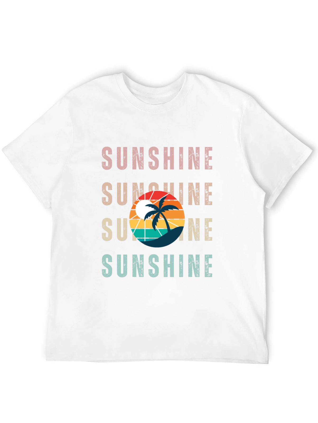 Sunshine Palm Graphic Tee - Retro Summer Vibes