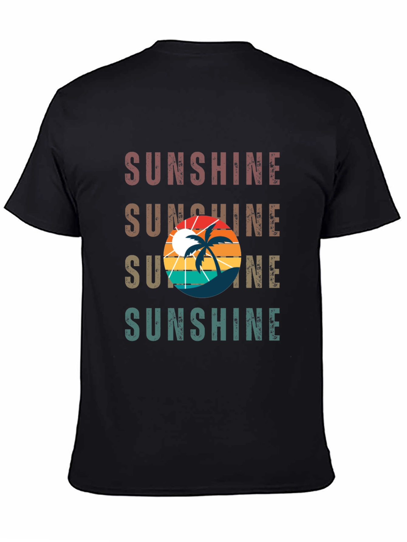 Sunshine Palm Graphic Tee - Retro Summer Vibes