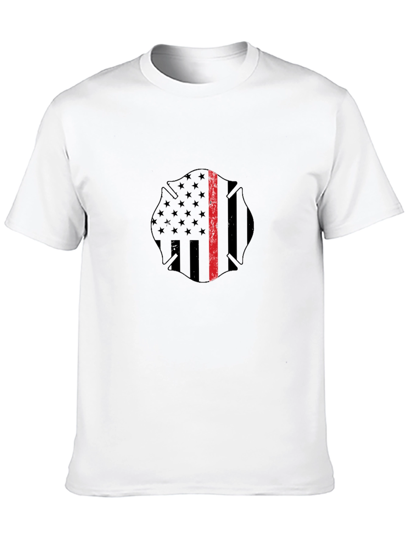 Thin Red Line Firefighter Maltase Cross T-Shirt