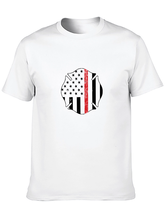 Thin Red Line Firefighter Maltase Cross T-Shirt