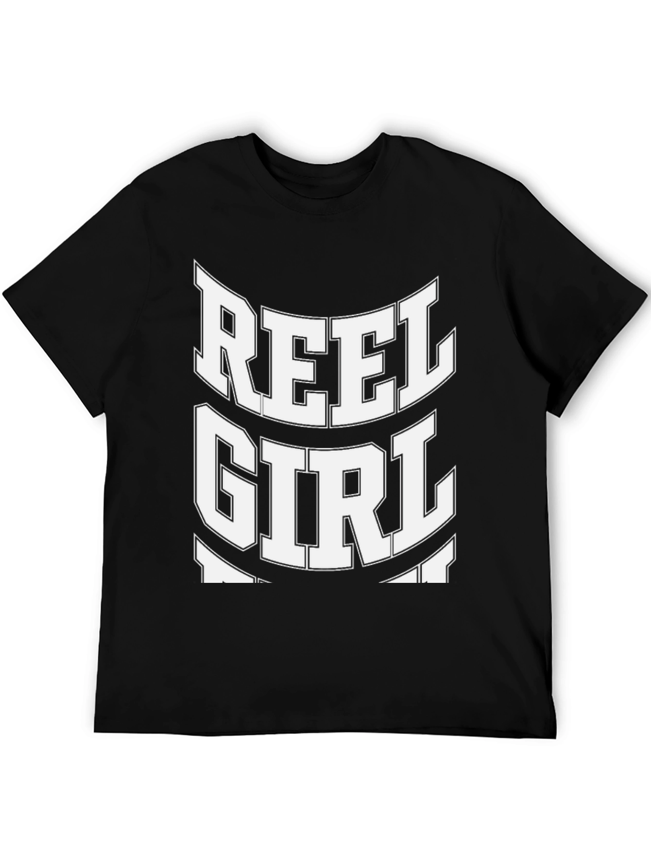 Reel Girl T-Shirt - Black Cotton Graphic Tee
