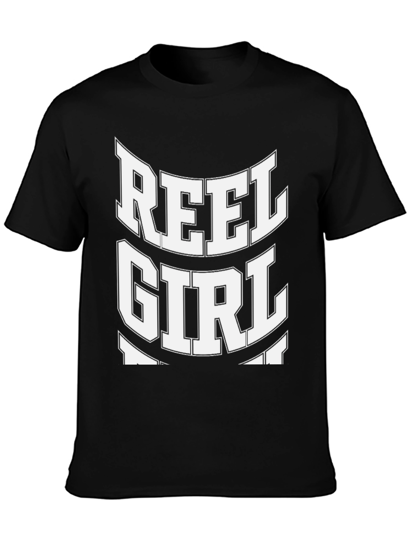 Reel Girl T-Shirt - Black Cotton Graphic Tee