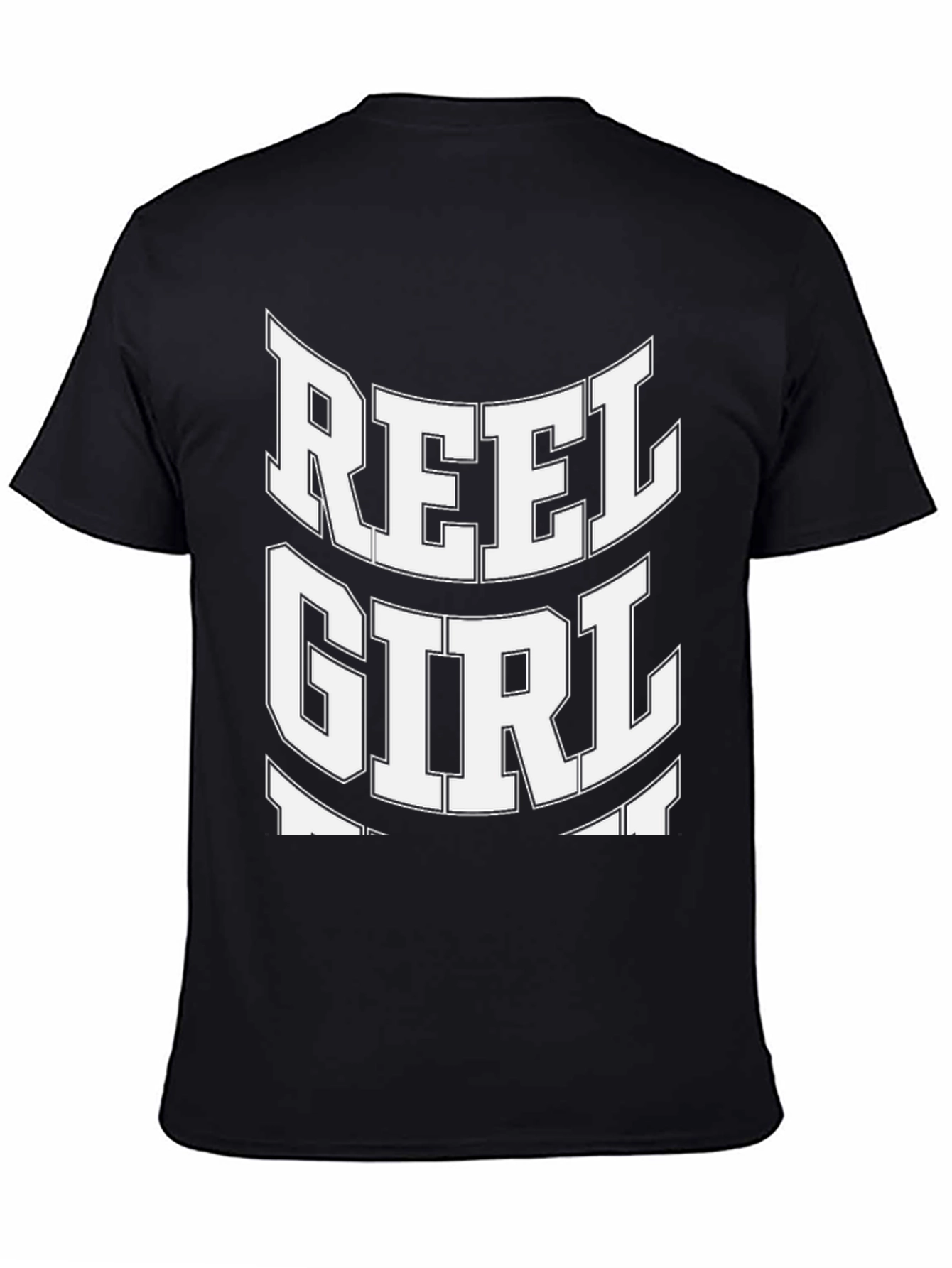Reel Girl T-Shirt - Black Cotton Graphic Tee