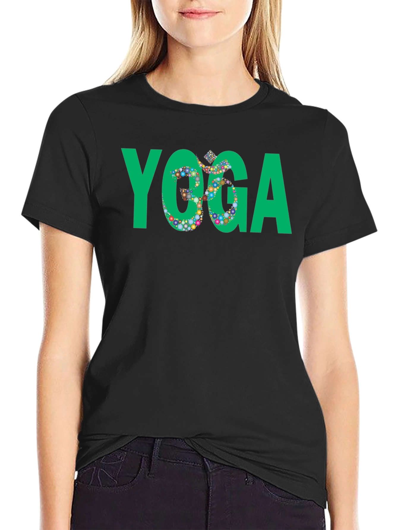 Yoga Graphic Black T-Shirt