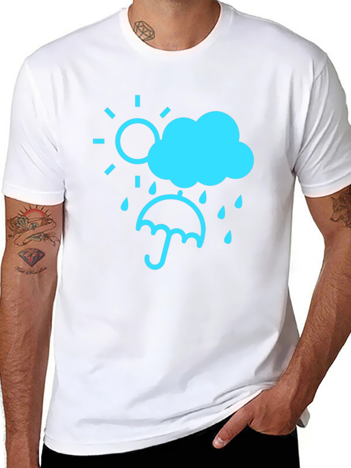 Weather Graphic Tee - Sun Cloud Rain