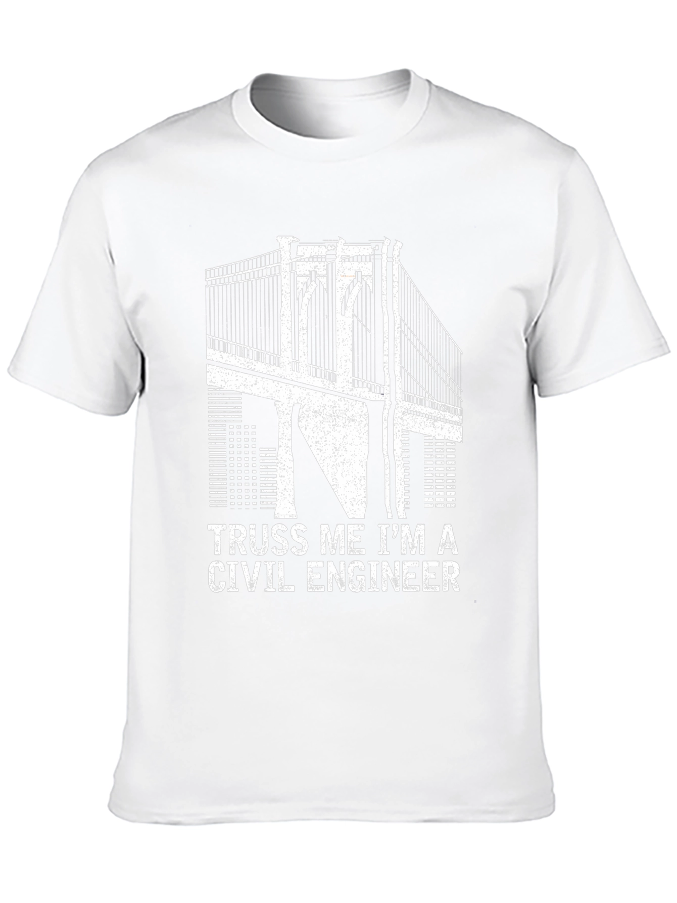 Civil Engineer Truss Bridge Black Graphic T-Shirt