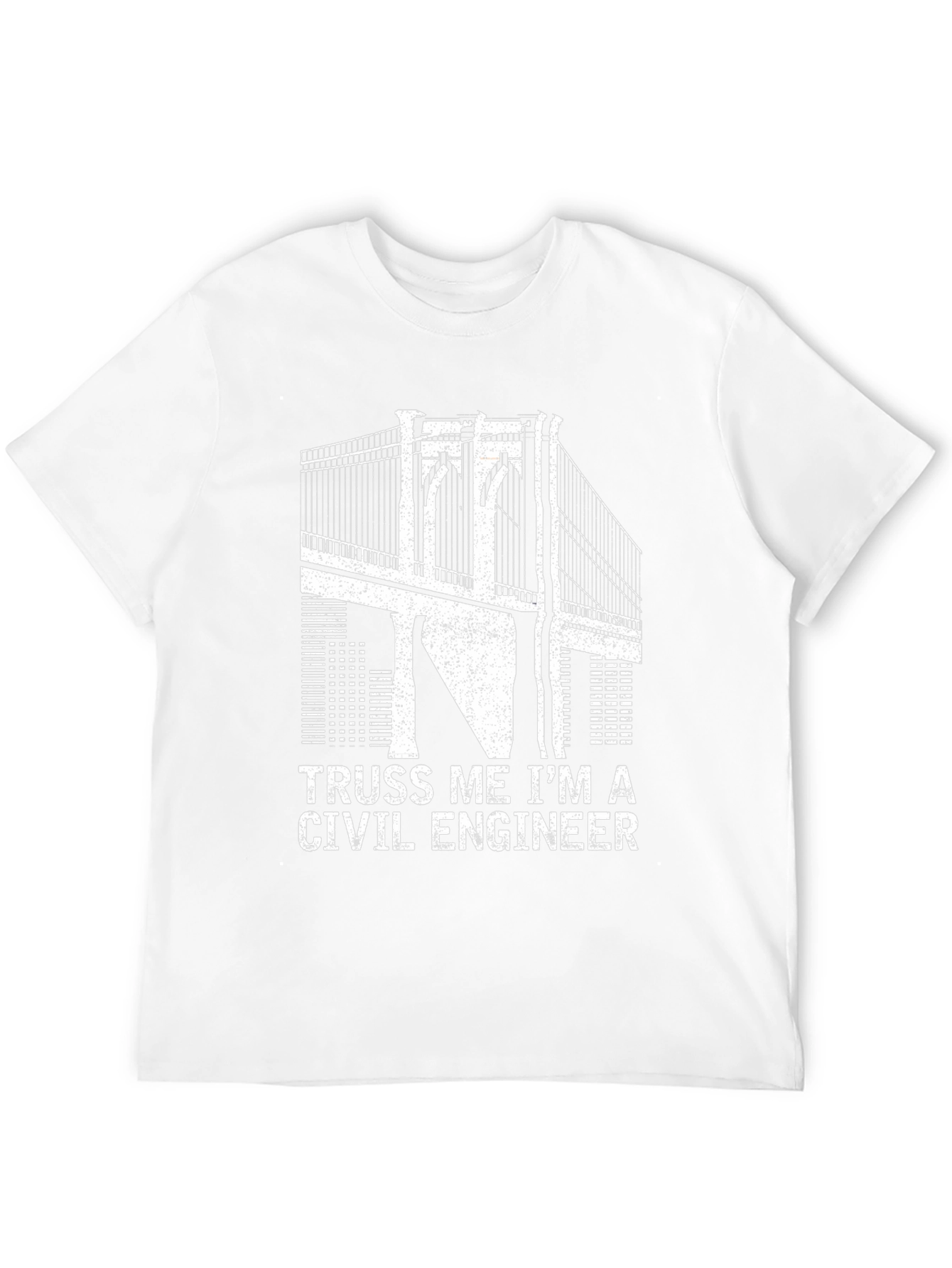 Civil Engineer Truss Bridge Black Graphic T-Shirt