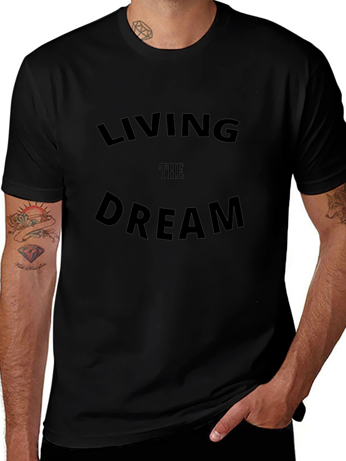 Living the Dream Black Graphic Tee
