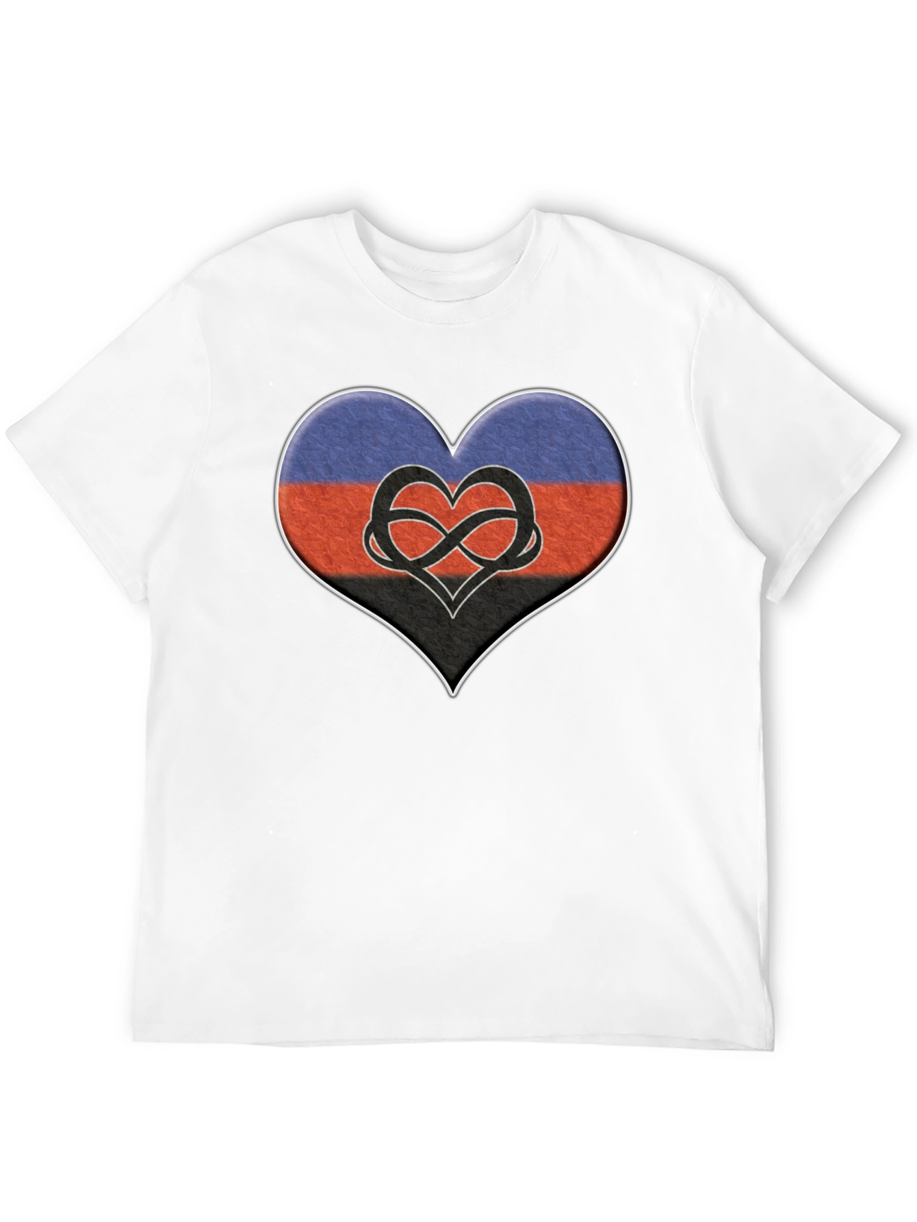 Polyamory Heart Flag T-Shirt - Black