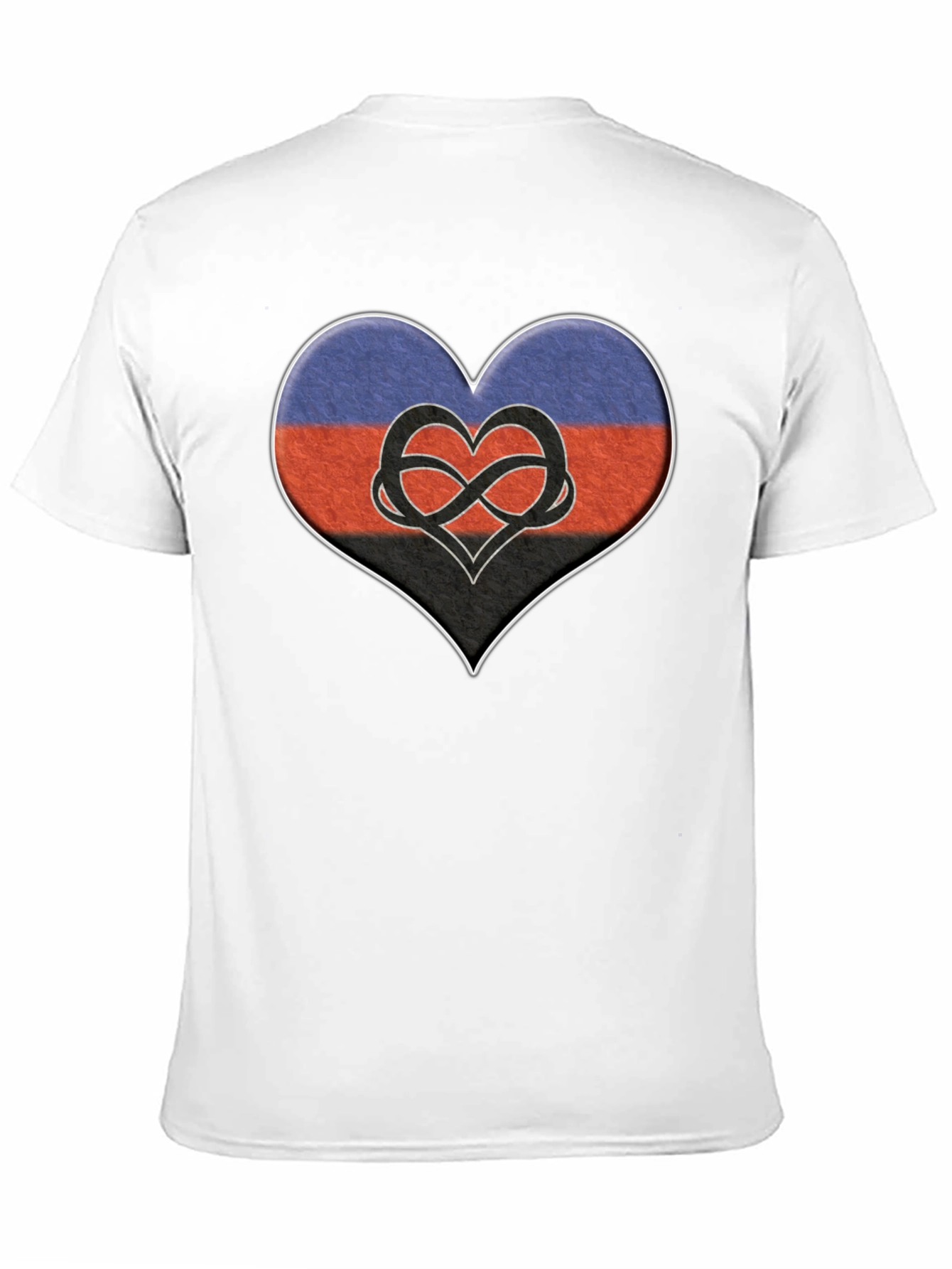 Polyamory Heart Flag T-Shirt - Black