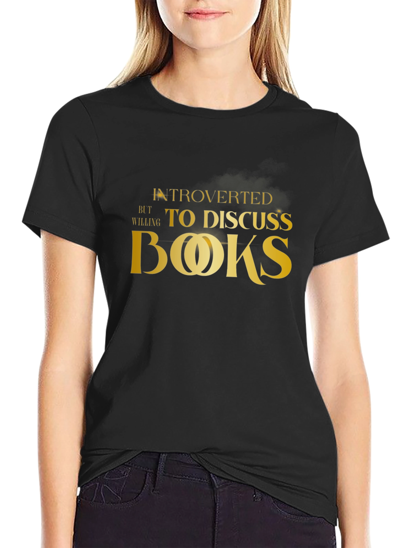 Introverted Books T-Shirt - Black Cotton Tee