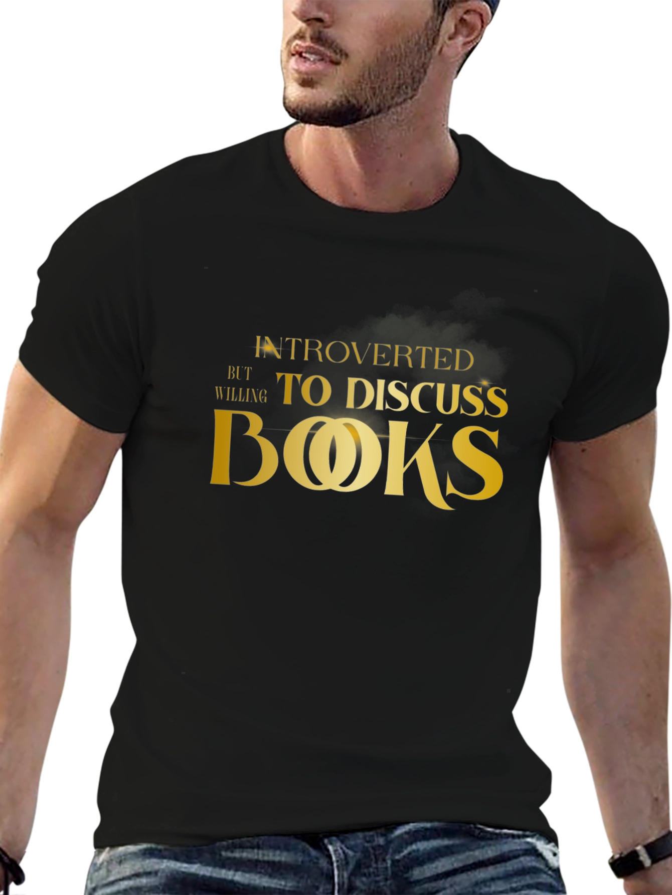 Introverted Books T-Shirt - Black Cotton Tee
