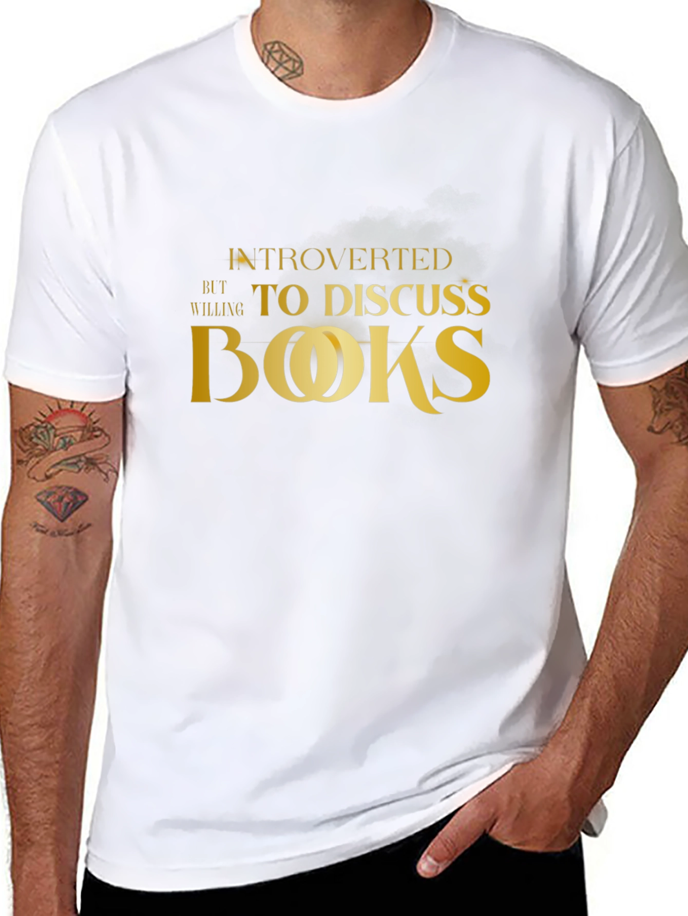 Introverted Books T-Shirt - Black Cotton Tee