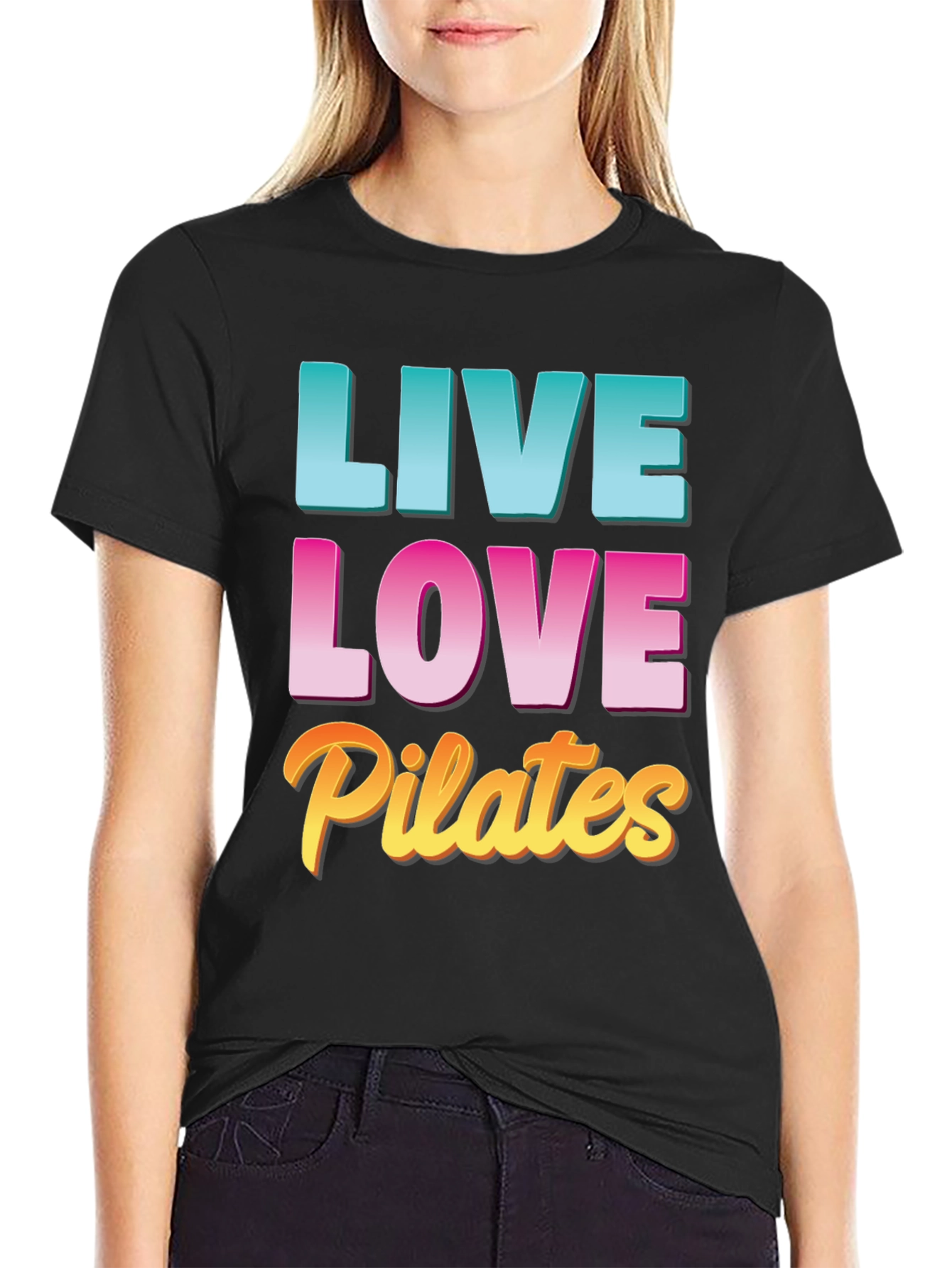 Live Love Pilates Black T-Shirt