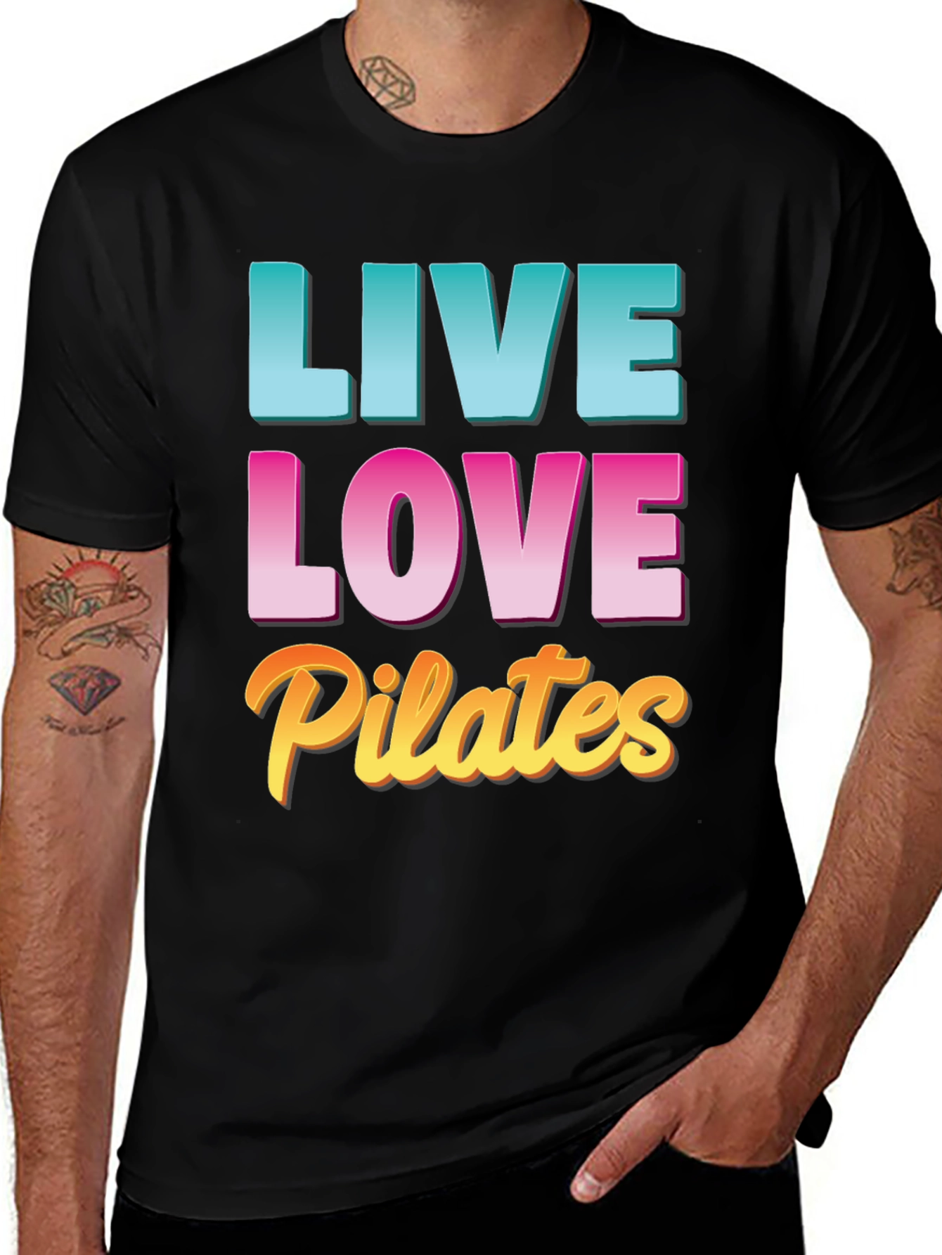 Live Love Pilates Black T-Shirt