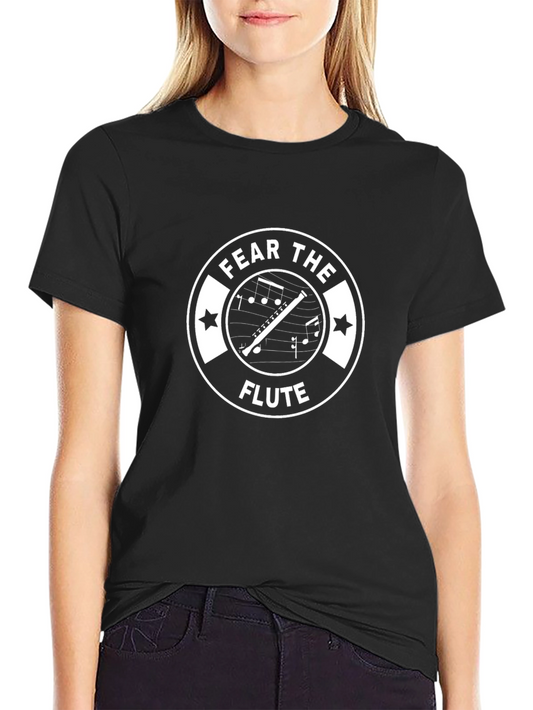 Fear the Flute Black Graphic Tee