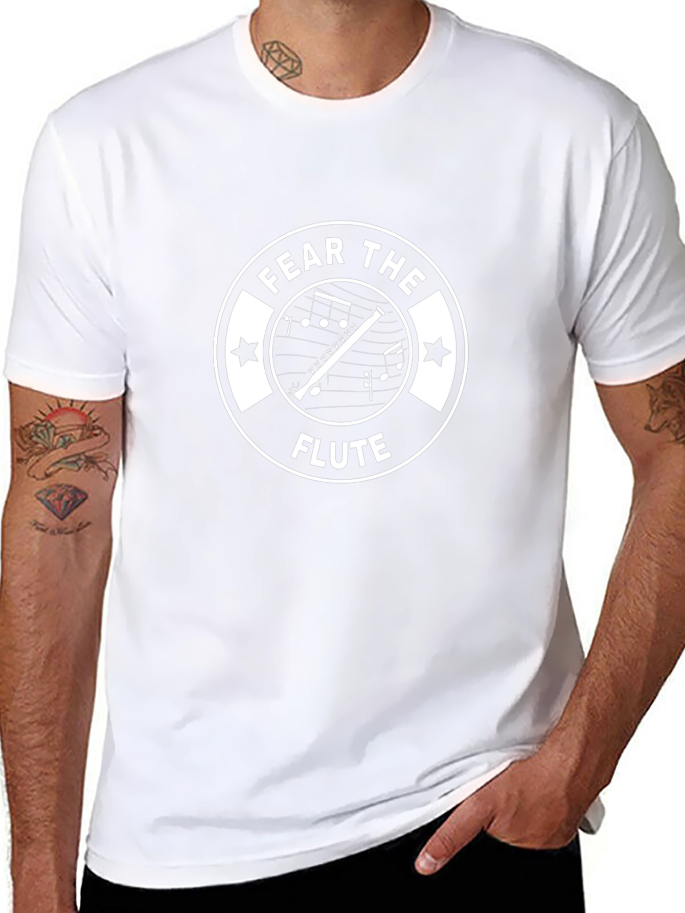 Fear the Flute Black Graphic Tee