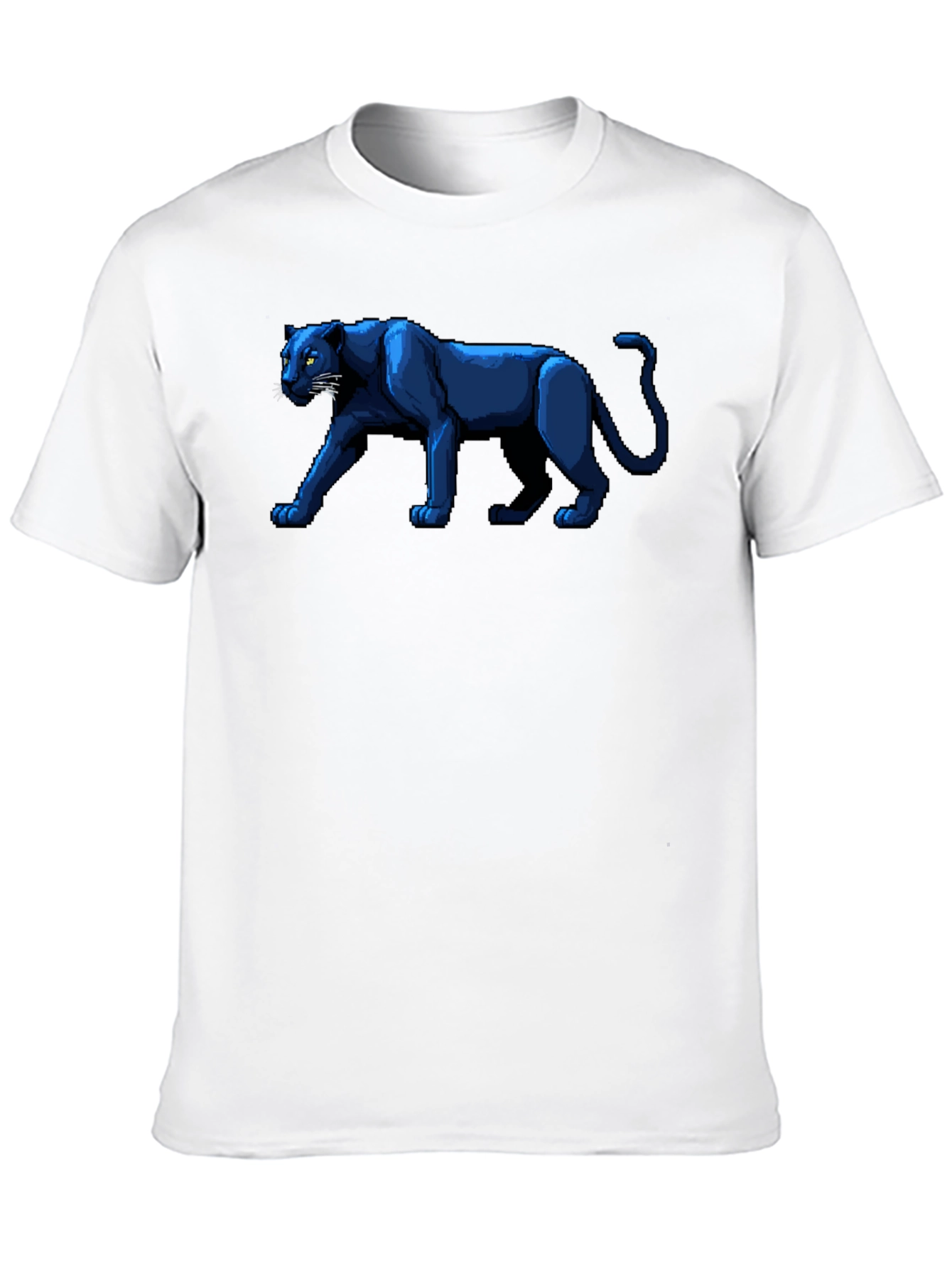 Pixel Art Panther Black T-Shirt