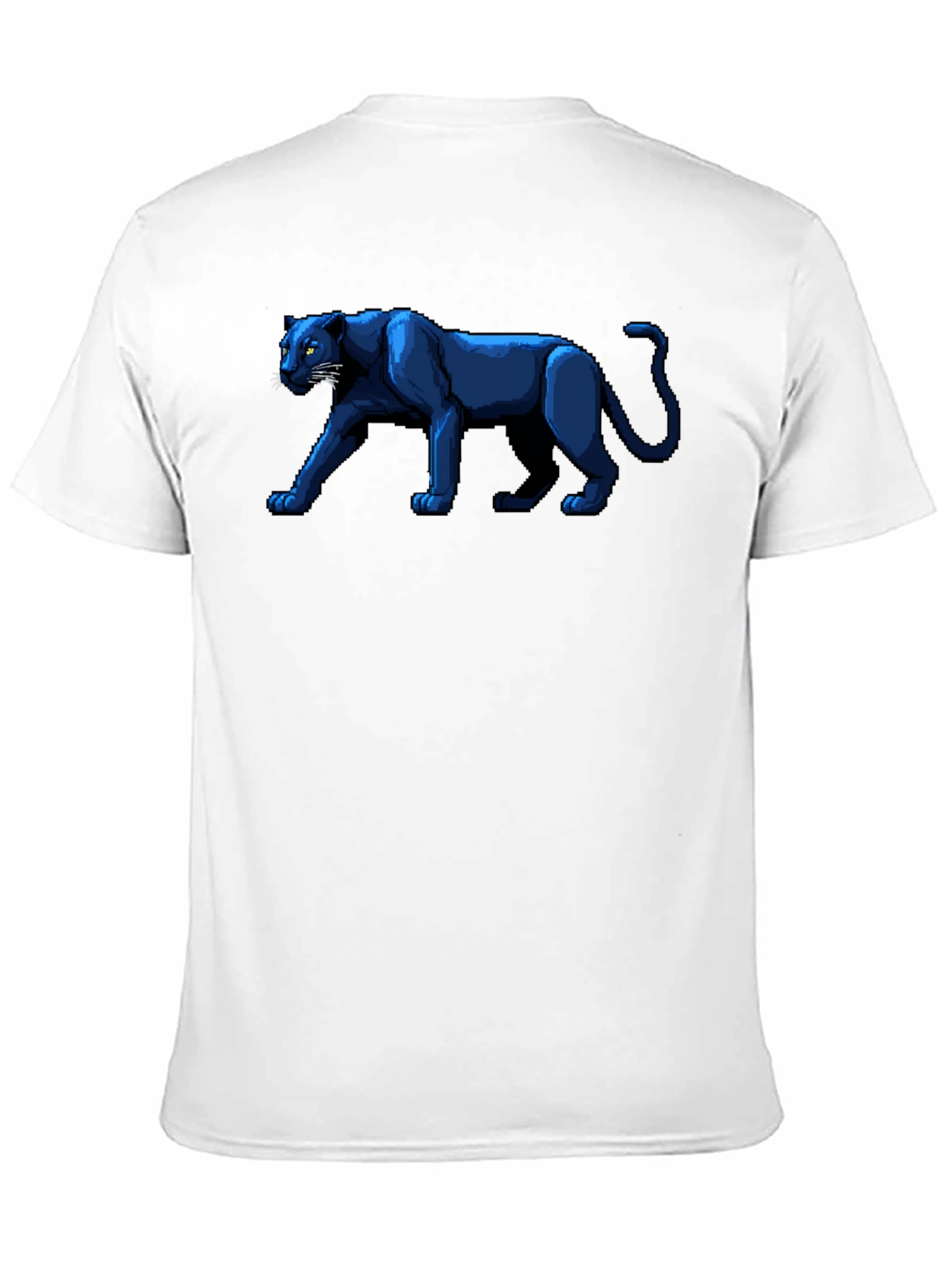 Pixel Art Panther Black T-Shirt