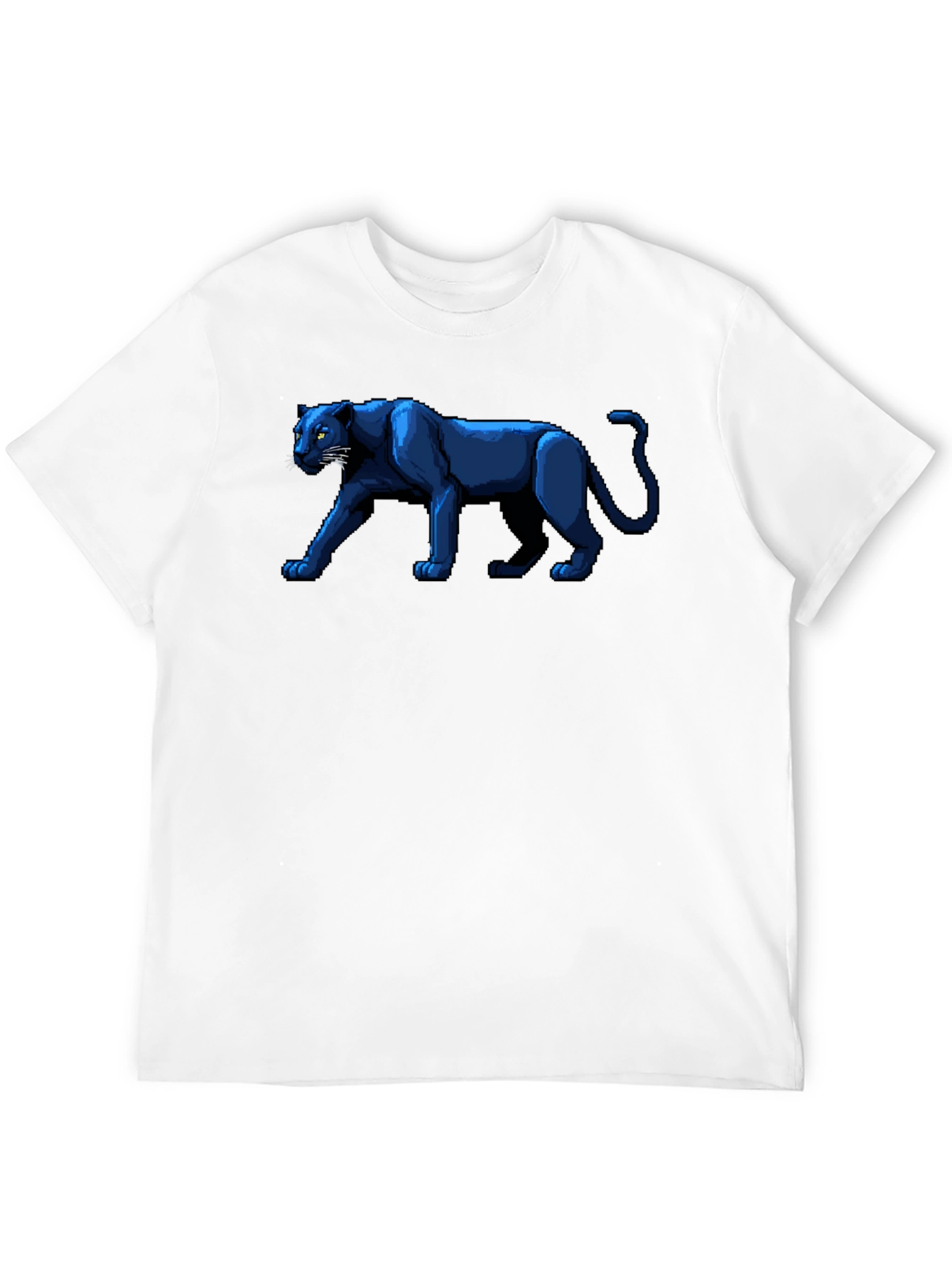 Pixel Art Panther Black T-Shirt