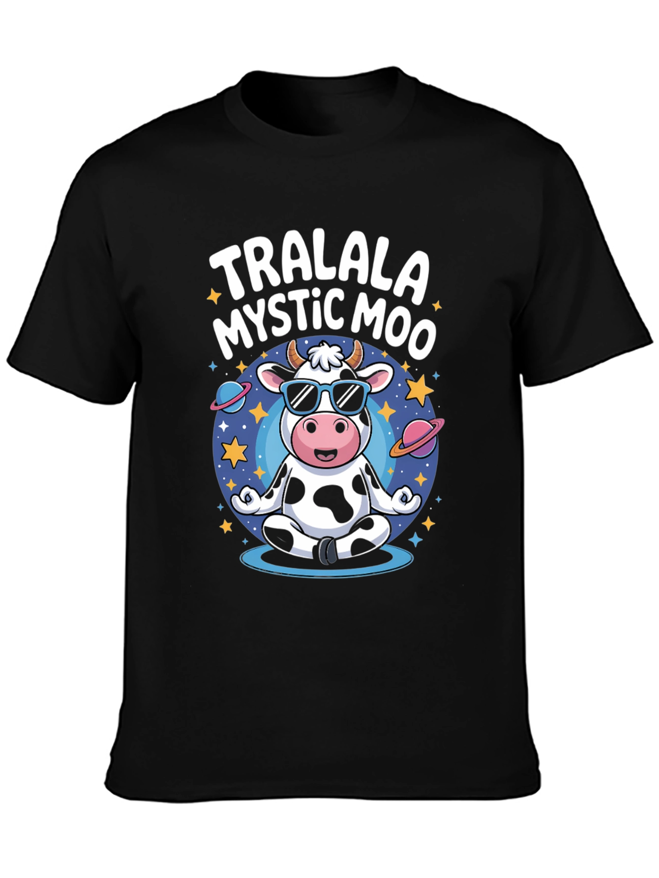 TralaLa Mystic Moo Black T-Shirt