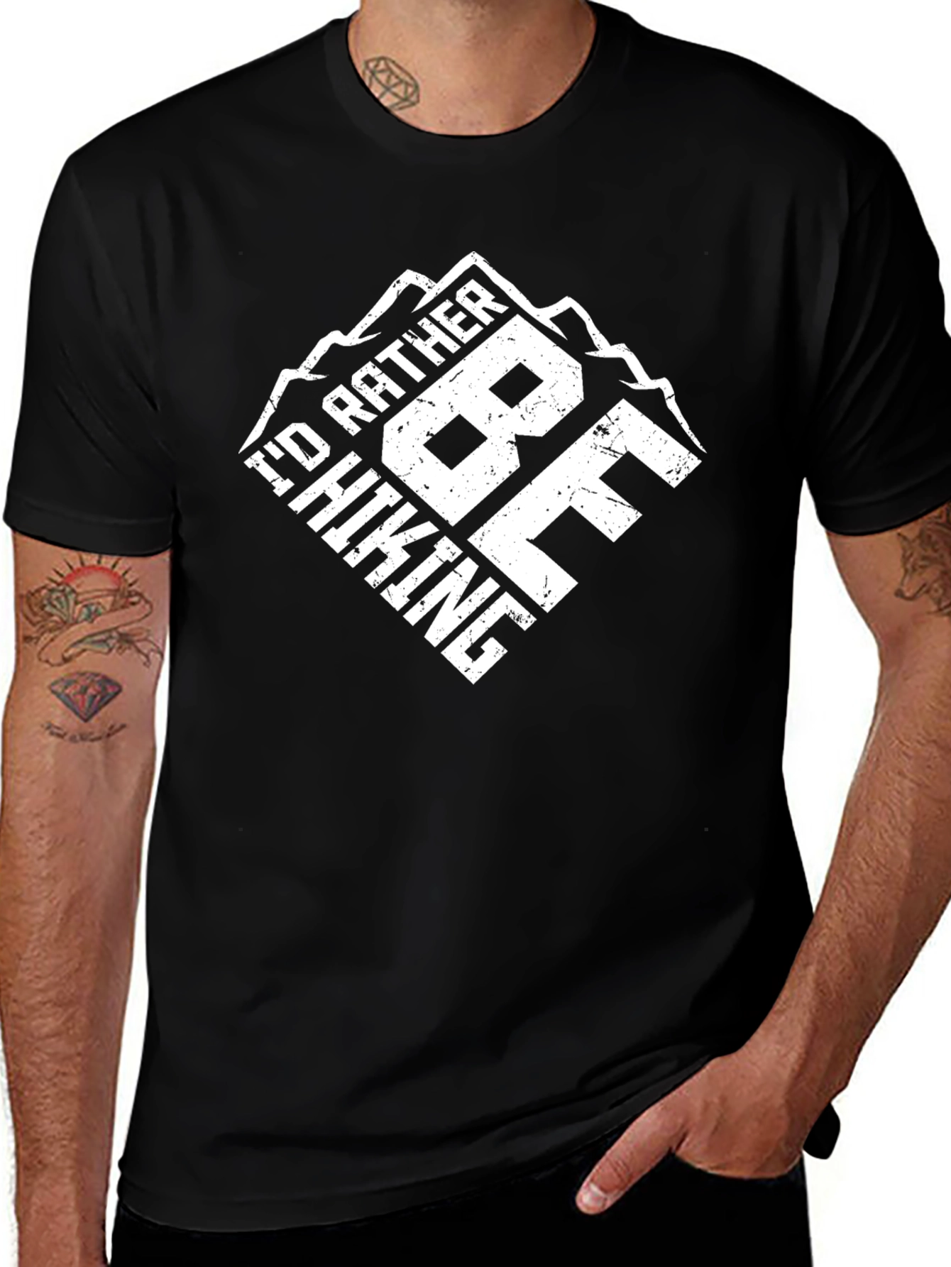 Hiking Graphic T-Shirt - Id Rather Be