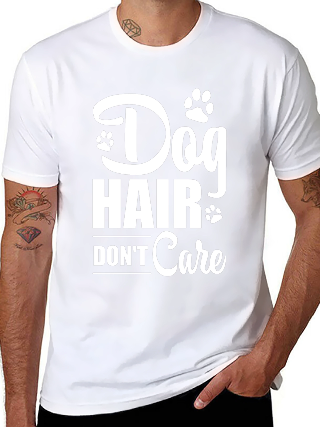 Dog Hair Dont Care Graphic T-Shirt