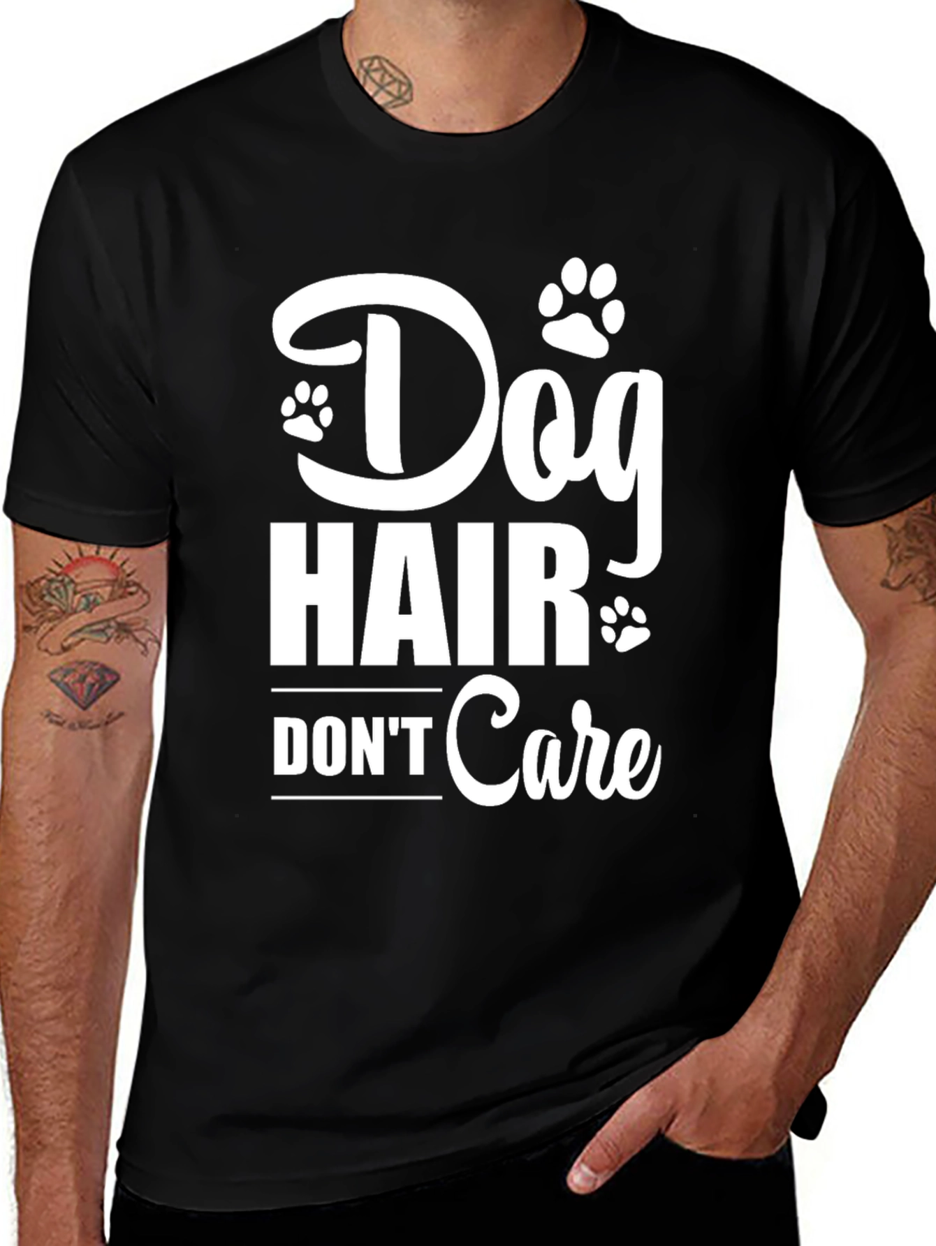 Dog Hair Dont Care Graphic T-Shirt