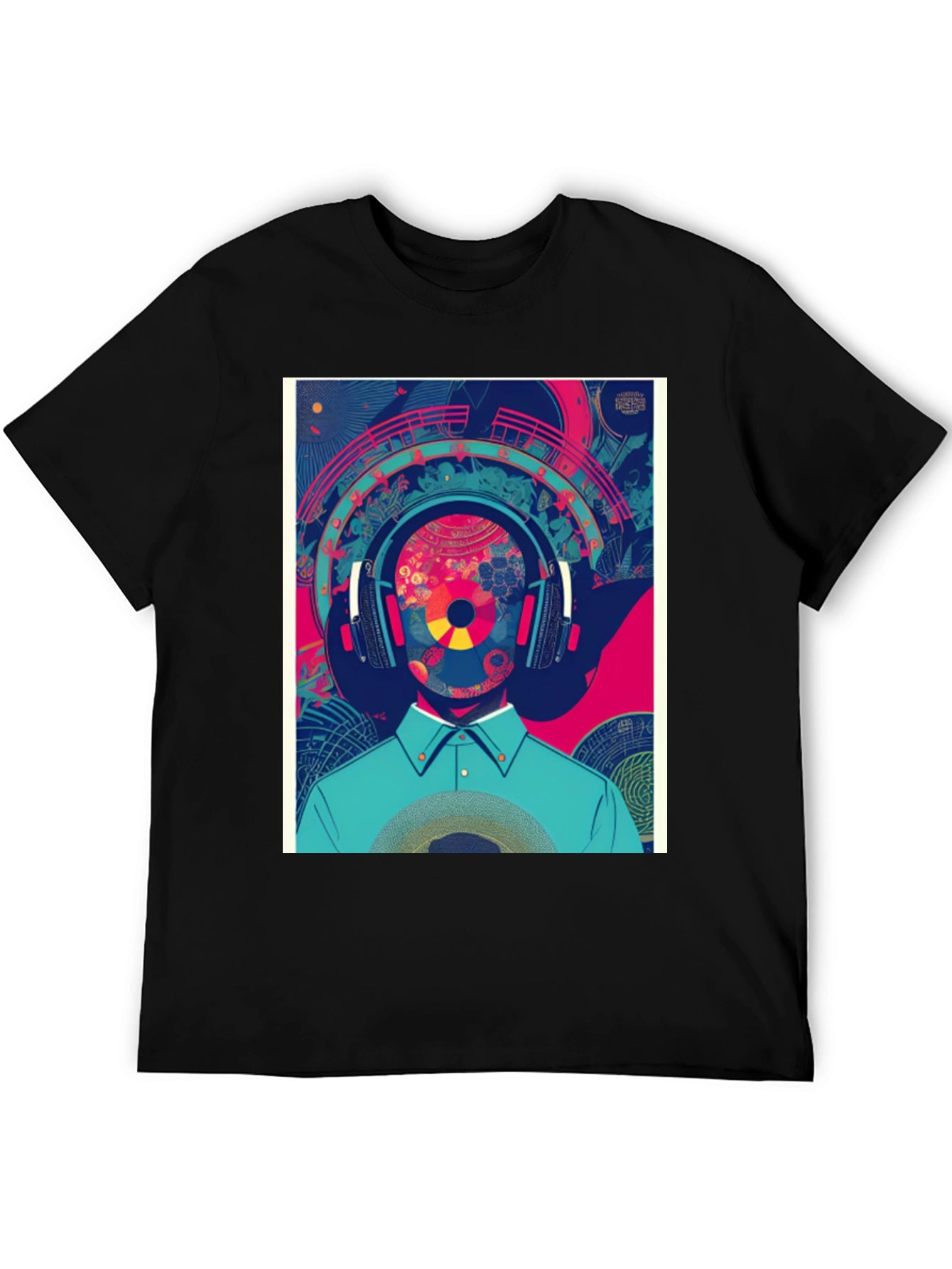 Abstract Music Lover Graphic Tee