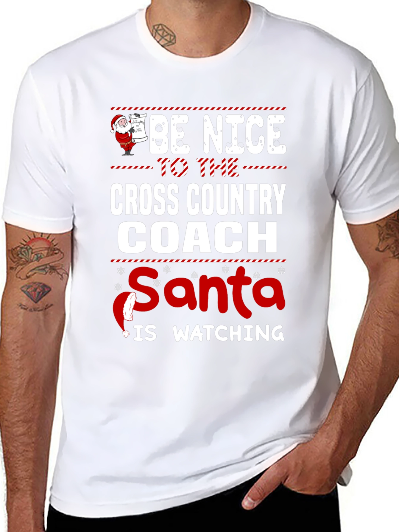 Cross Country Coach Santa T-Shirt