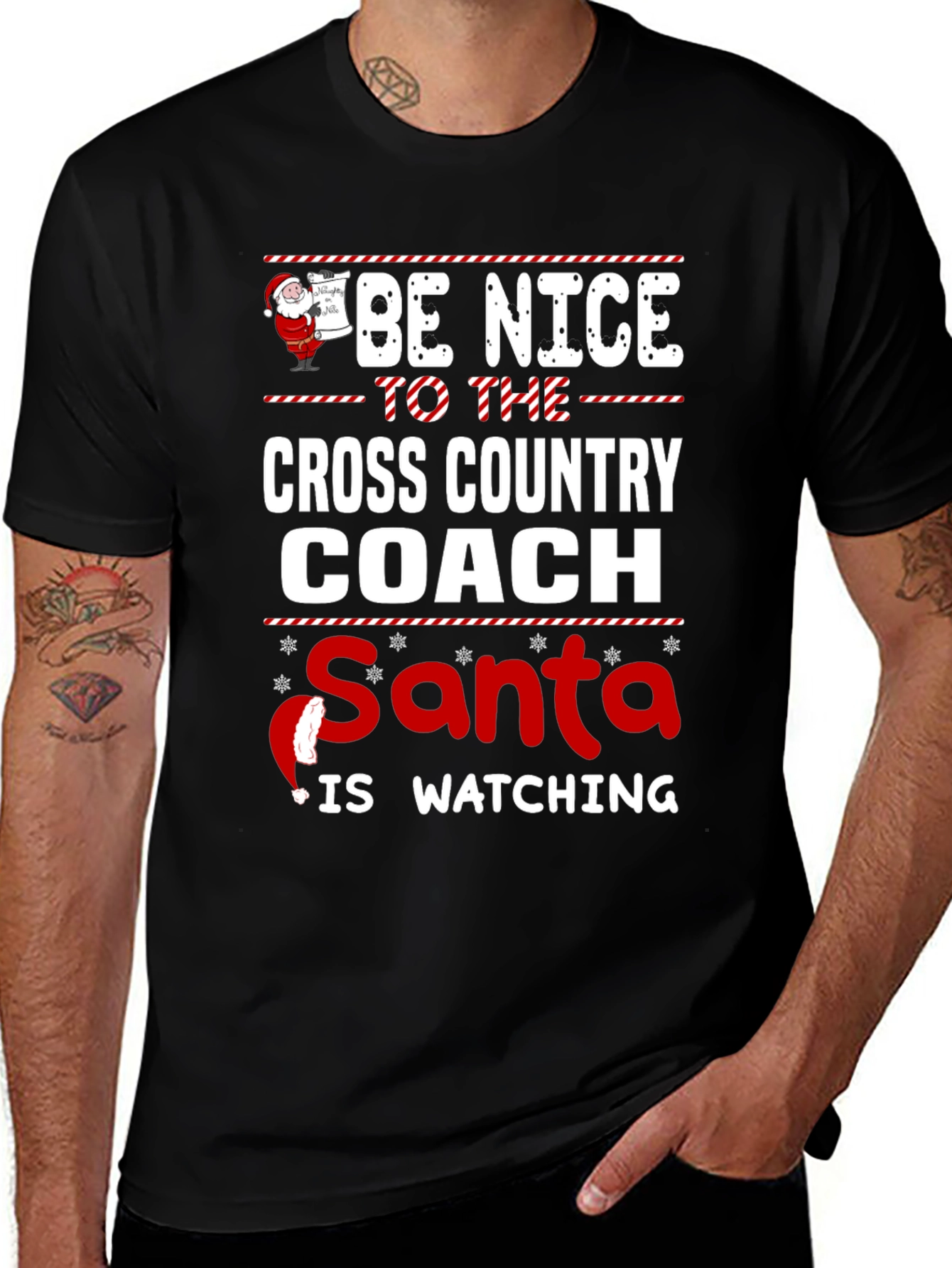 Cross Country Coach Santa T-Shirt