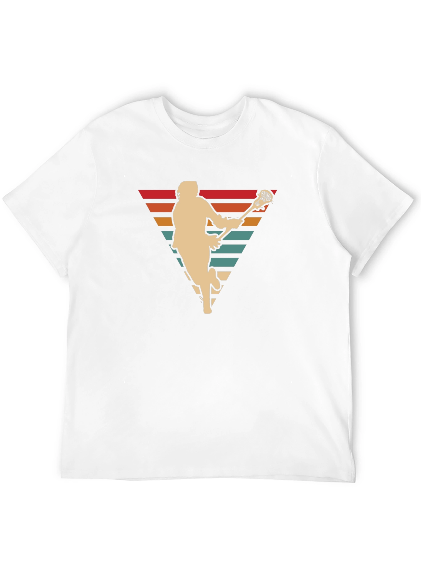 Retro Lacrosse Player Graphic T-Shirt