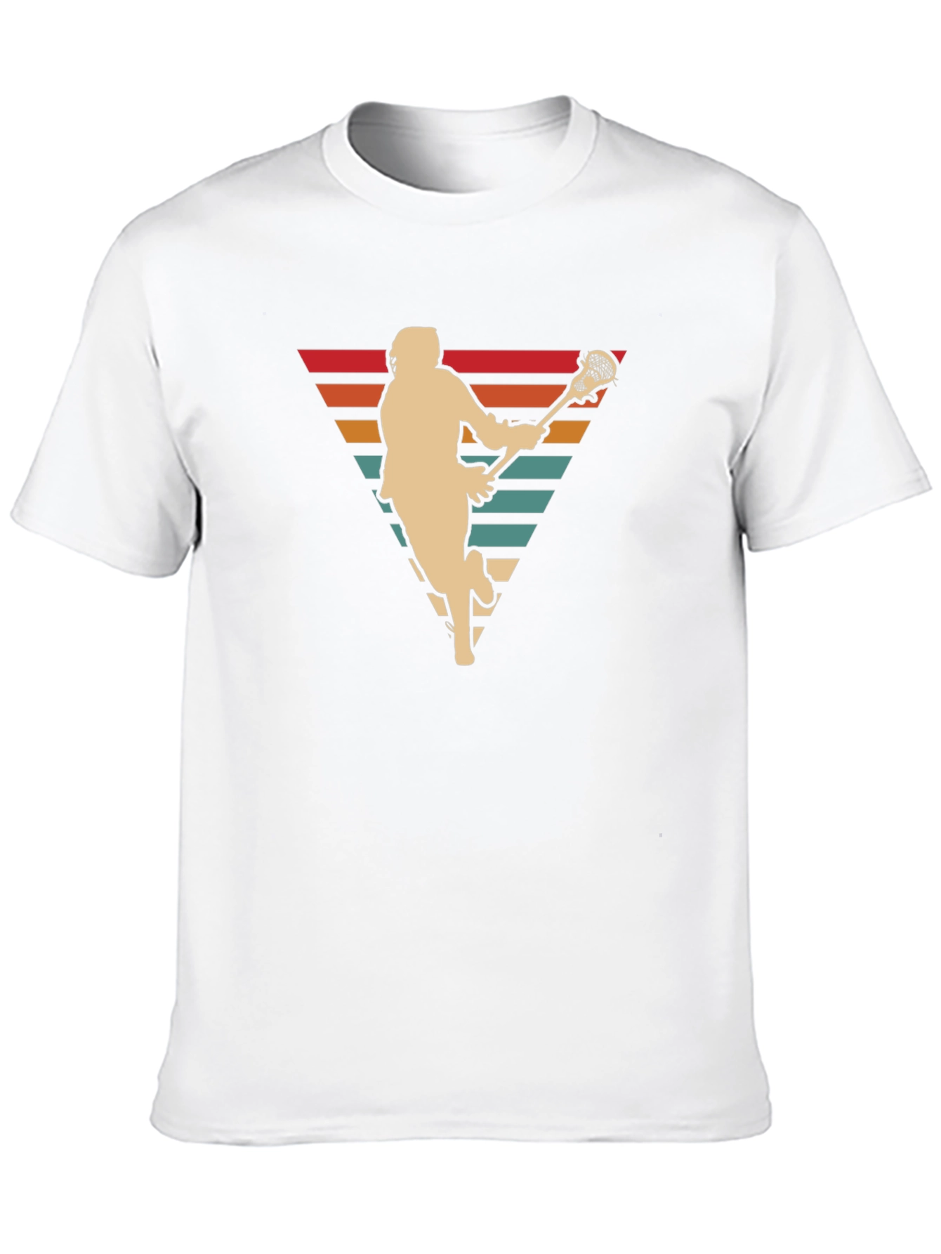 Retro Lacrosse Player Graphic T-Shirt