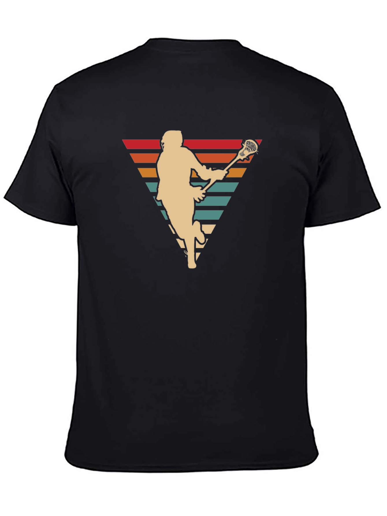 Retro Lacrosse Player Graphic T-Shirt