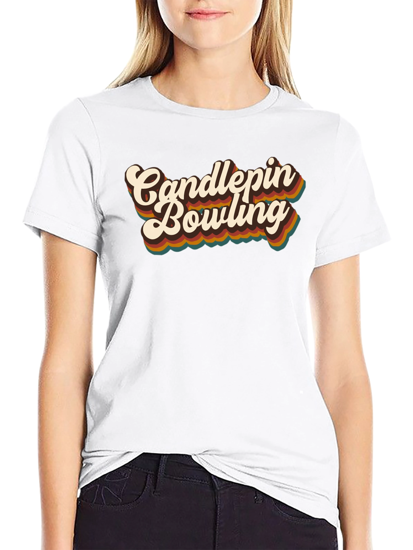 Retro Candlepins Bowling Graphic Tee