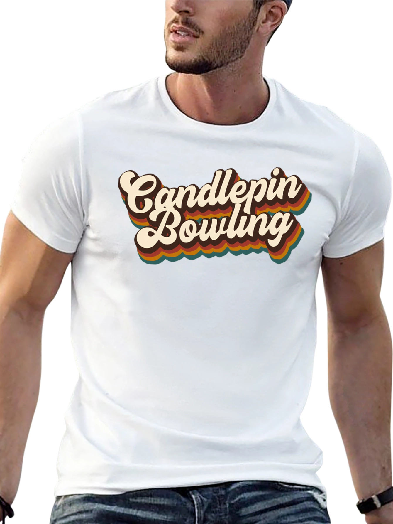 Retro Candlepins Bowling Graphic Tee