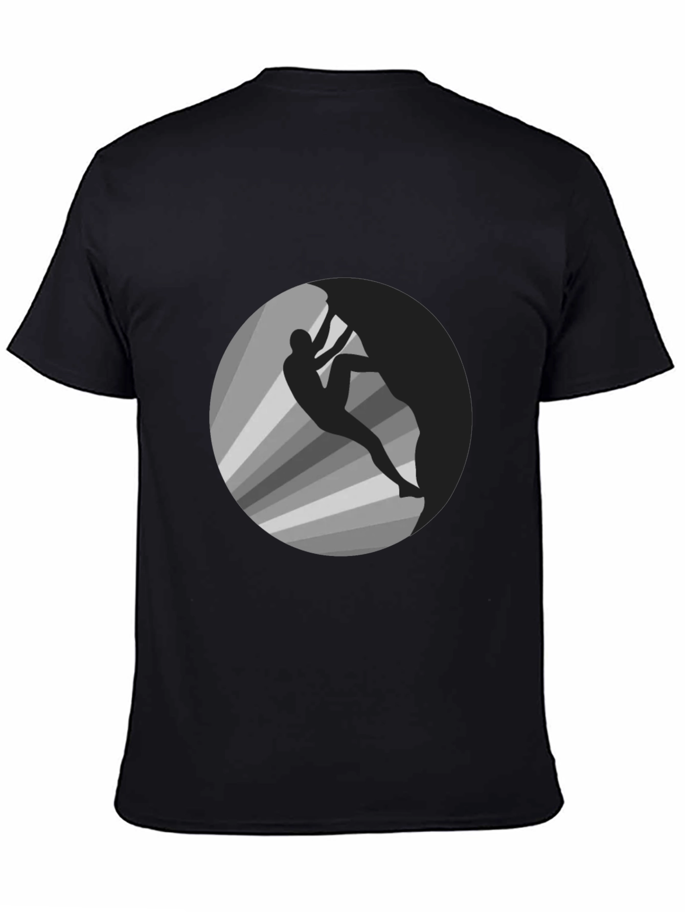 Climber Graphic Tee - Mens Black Cotton T-Shirt