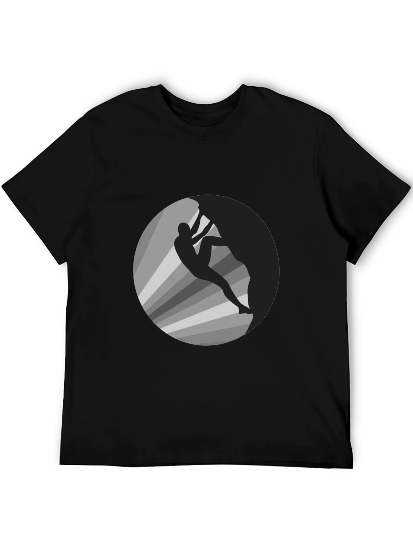 Climber Graphic Tee - Mens Black Cotton T-Shirt