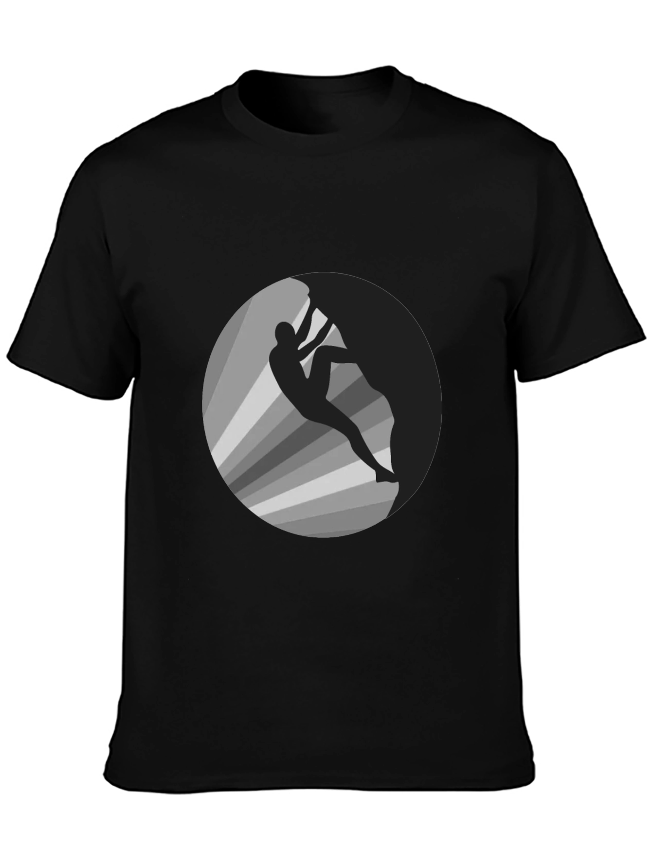 Climber Graphic Tee - Mens Black Cotton T-Shirt