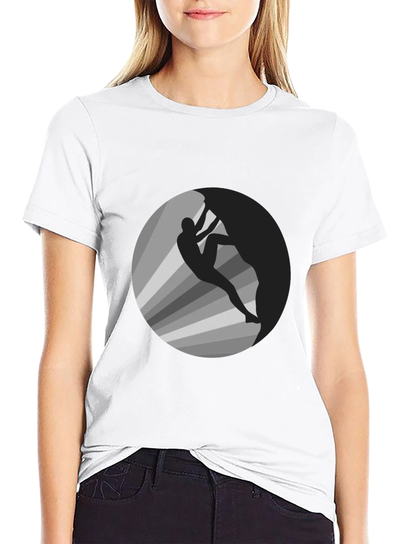 Climber Graphic Tee - Mens Black Cotton T-Shirt