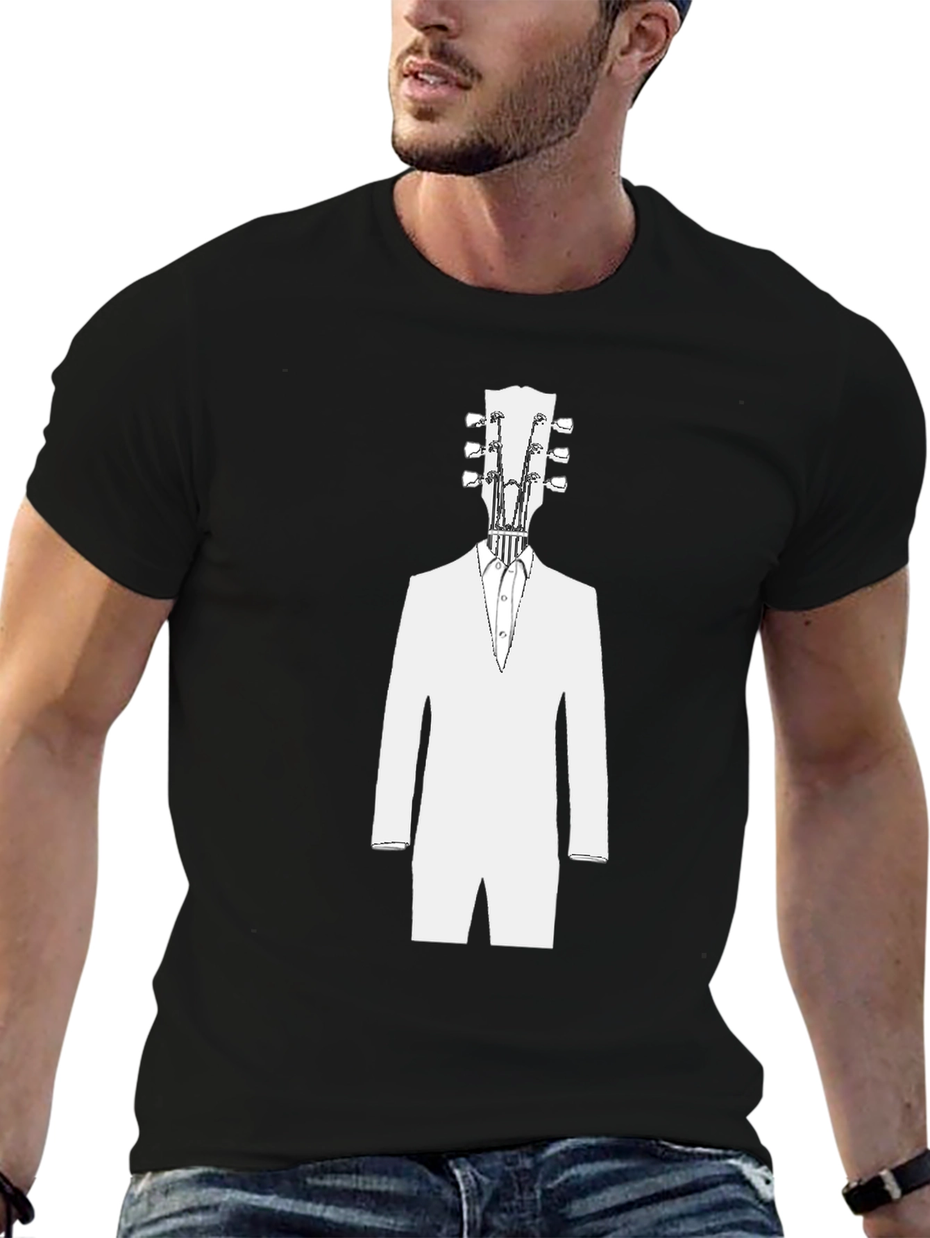Guitar Head Tuxedo T-Shirt - Cool Musician Tee
