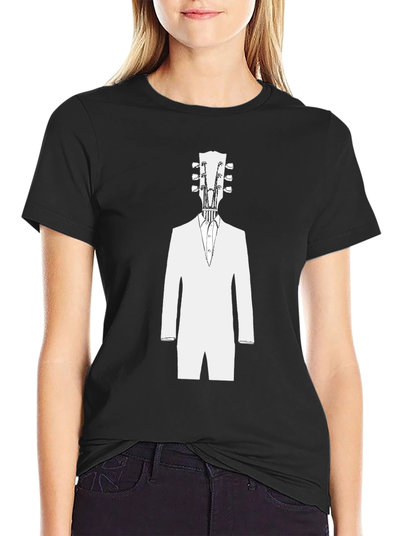 Guitar Head Tuxedo T-Shirt - Cool Musician Tee