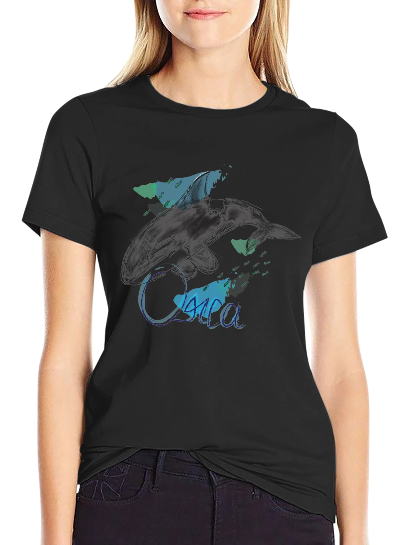 Ocean Design Black T-Shirt