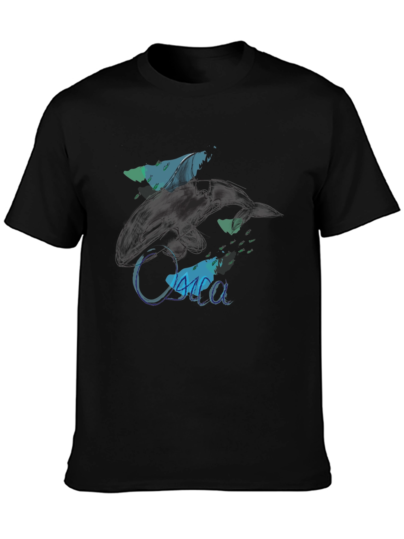 Ocean Design Black T-Shirt
