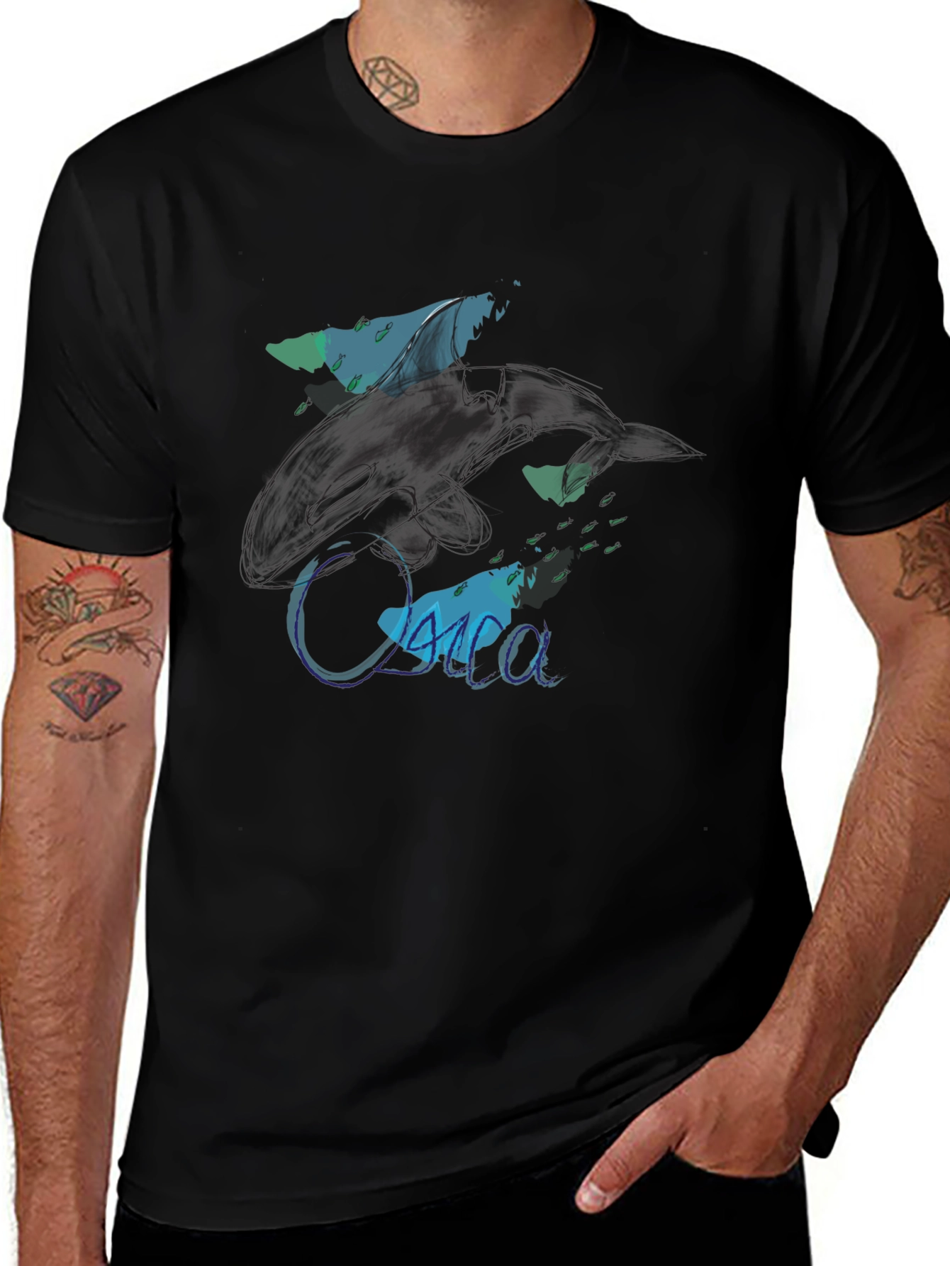 Ocean Design Black T-Shirt