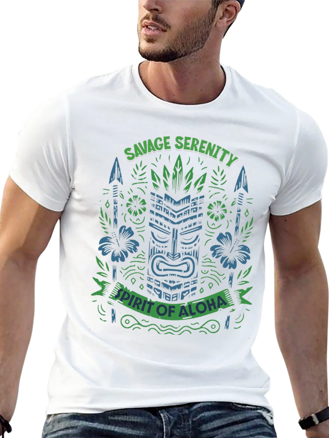 Savage Serenity Spirit of Aloha Graphic Tee