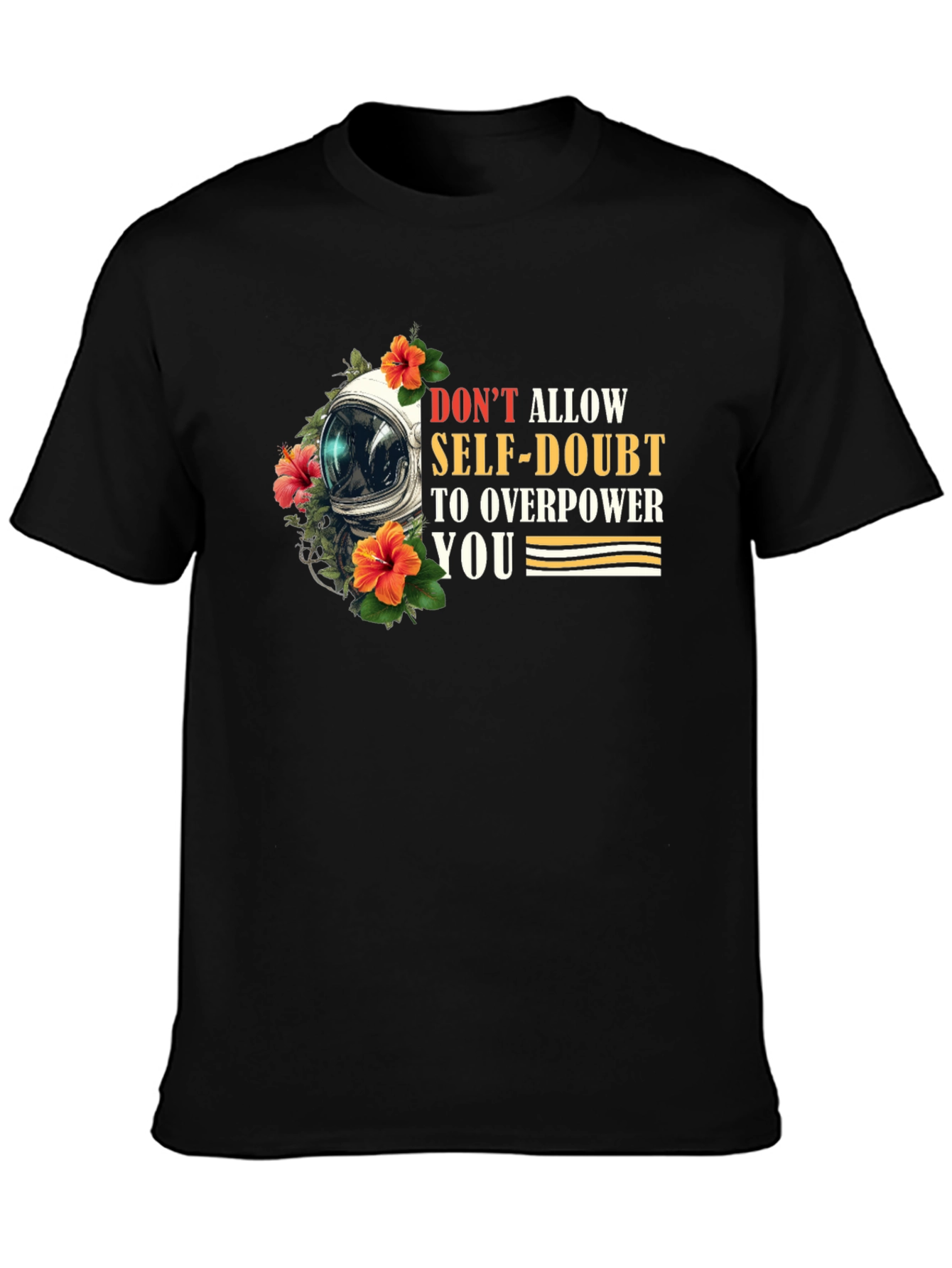Motivational Astronaut Floral Graphic T-Shirt
