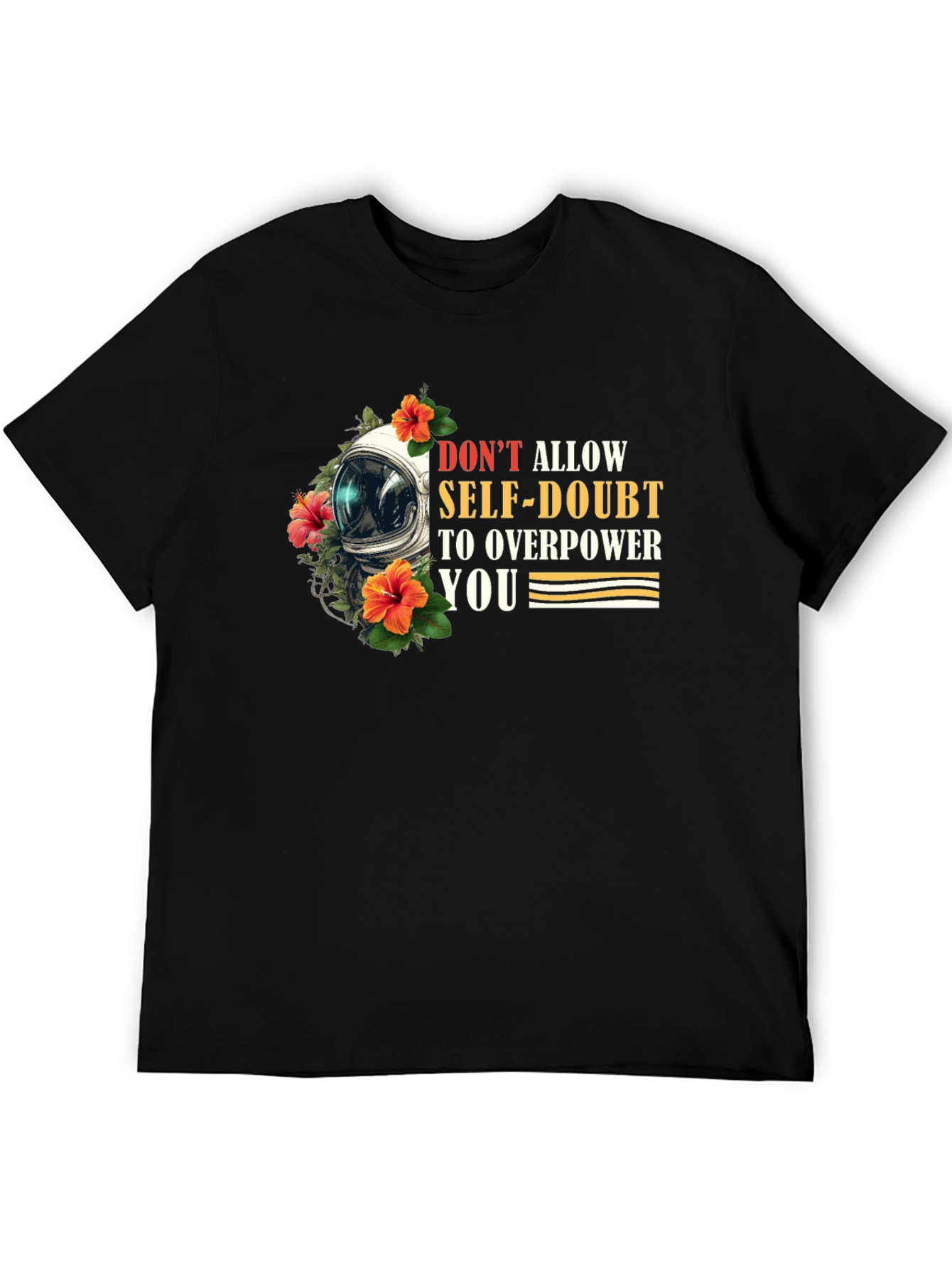 Motivational Astronaut Floral Graphic T-Shirt