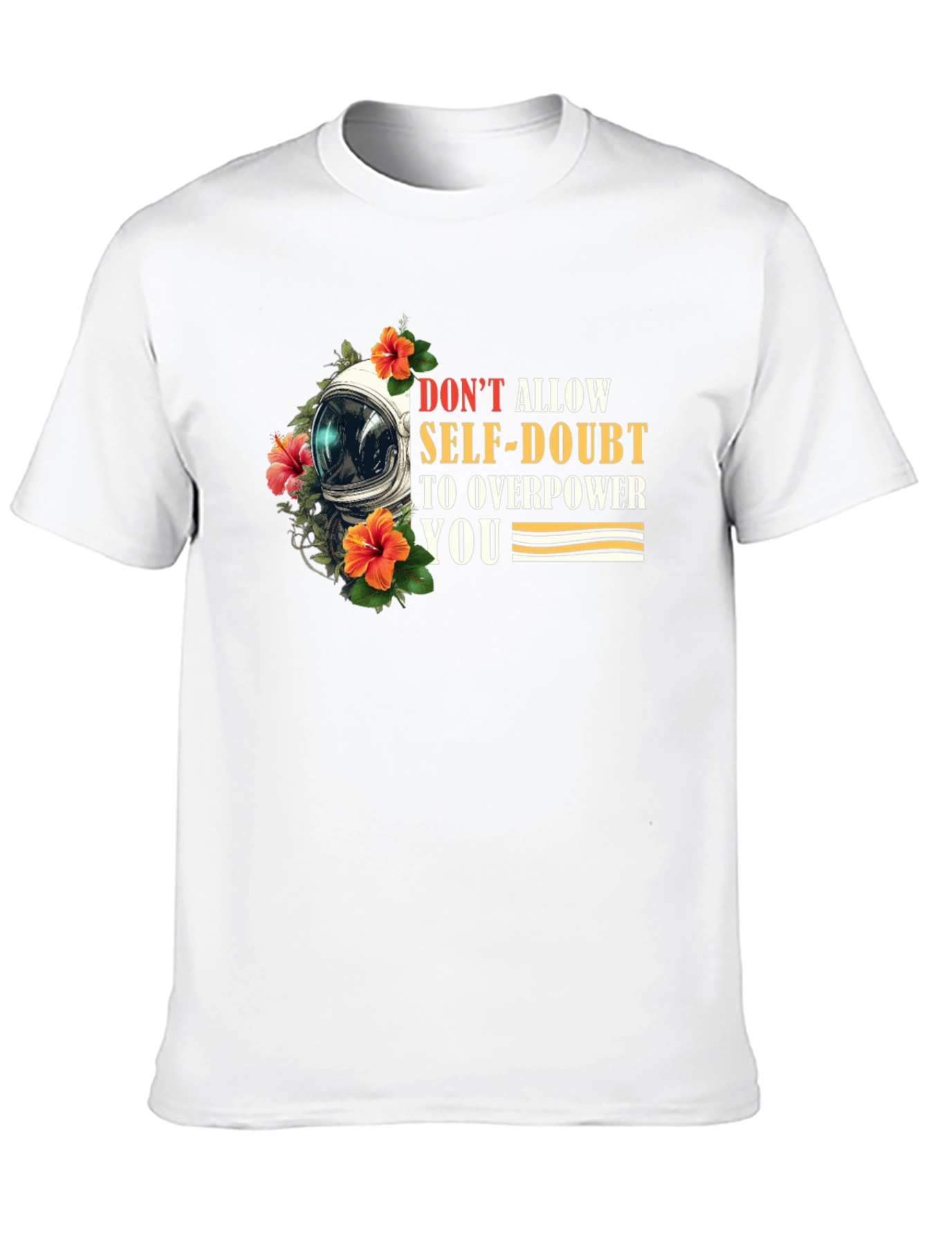 Motivational Astronaut Floral Graphic T-Shirt