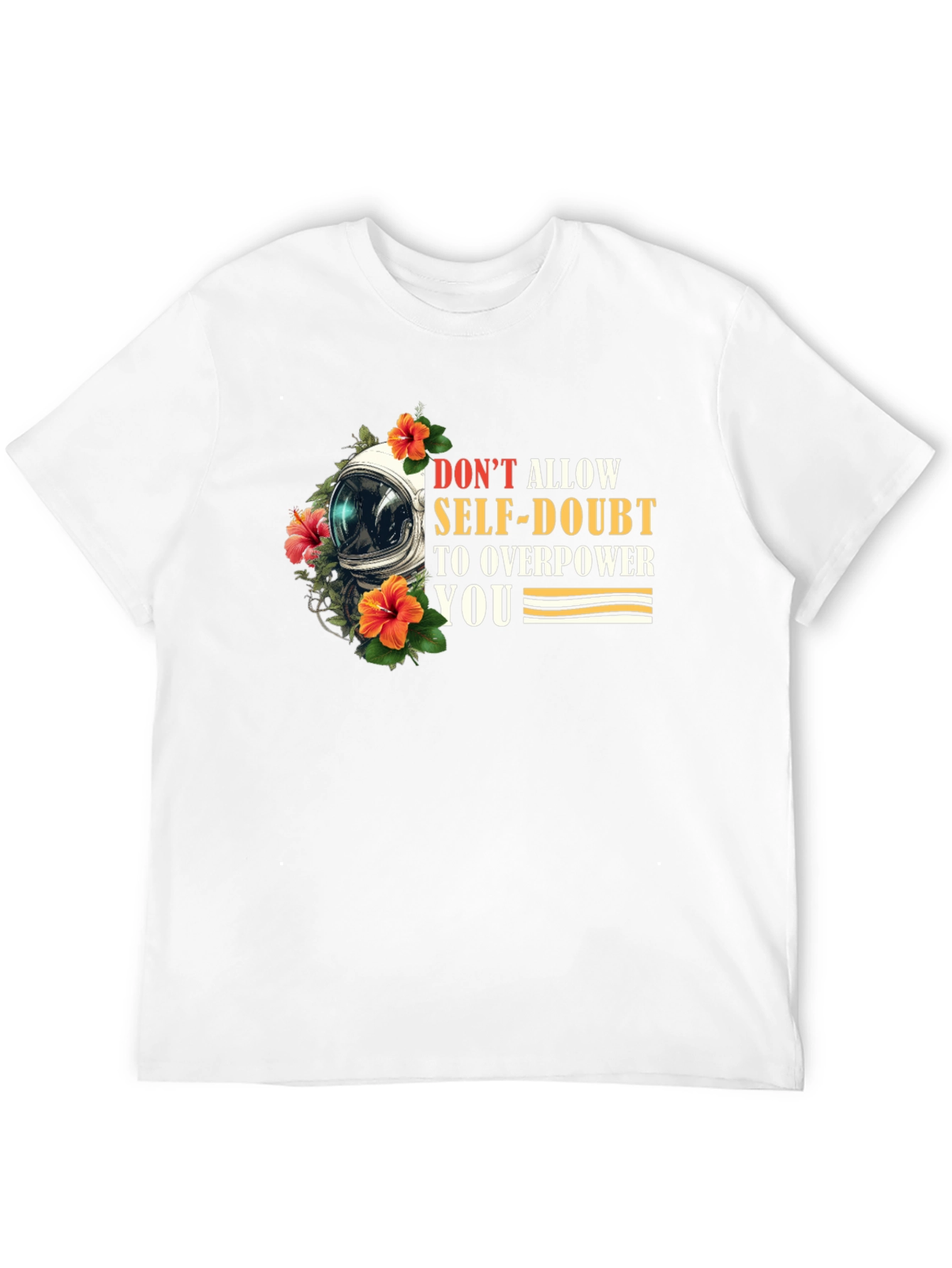 Motivational Astronaut Floral Graphic T-Shirt